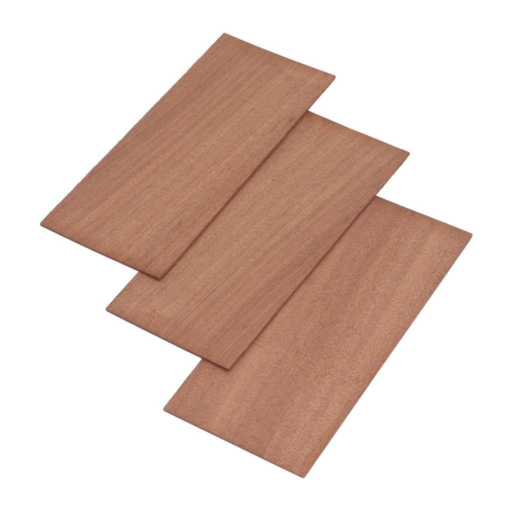 3PCS Guitar Veneer 188x98x2mm Sapele Wood Guitar Headplate Head Veneer for Repairment