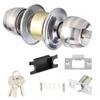 Household Stainless Steel Door Locks Short Tongue Spherical Door Lock for Bedroom Bathroom Use
