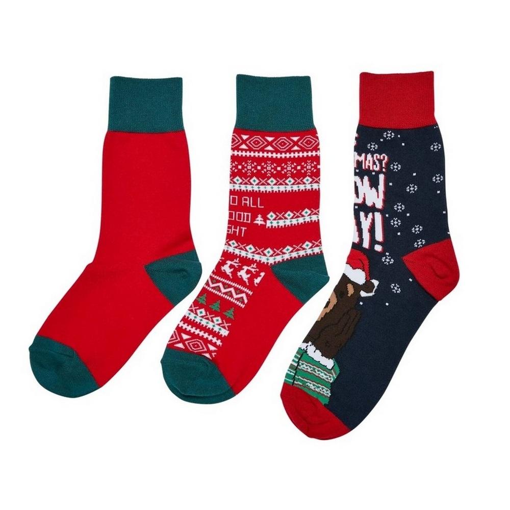 Urban Classics Childrens/Kids Dog Christmas Socks (Pack of 3)