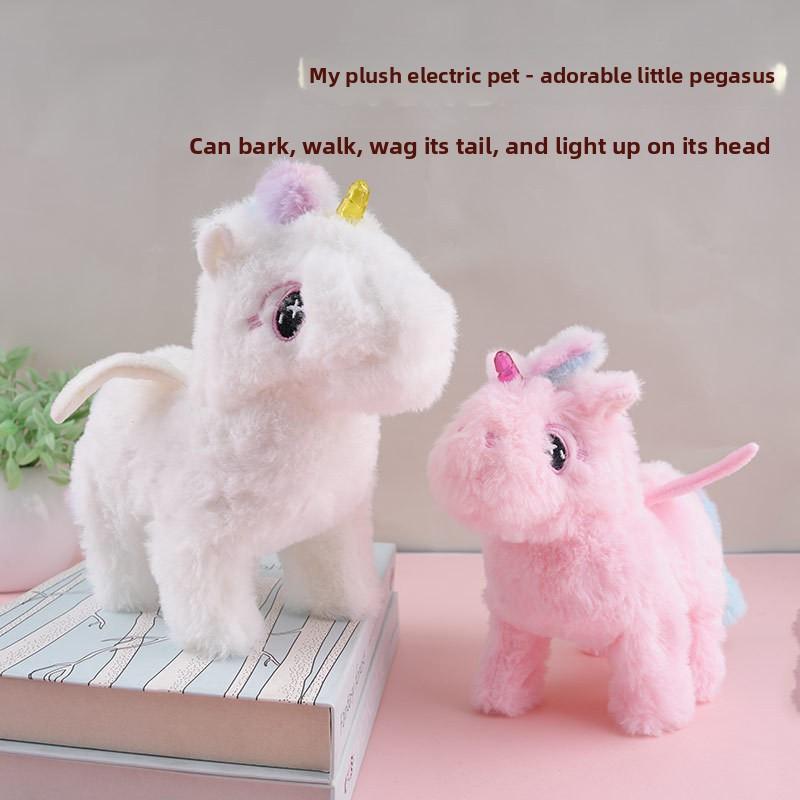 Promotional Gift Electric Unicorn That Can Cry Walk Wag  Stuffed Animals Plush