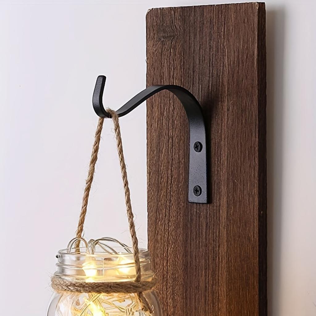 4pcs Of Wall Hooks For Hanging Flower Baskets And Clothes, - Versatile Hooks For Hanging Plants, And For Bird Feeders, Wind Chimes, And Sconces, U