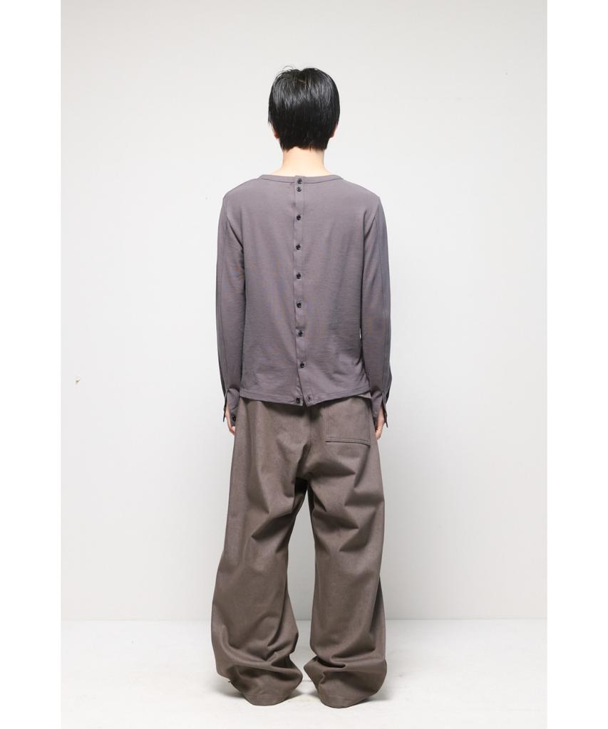 Haechinglum Triple Henley Neck Tee Rose Gray
