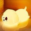 Silicone Night Light with Auto-Off Timer Cute Puppy Design Flicker Free Eye Protection Touch Control LED Bedside Lamp Decoration