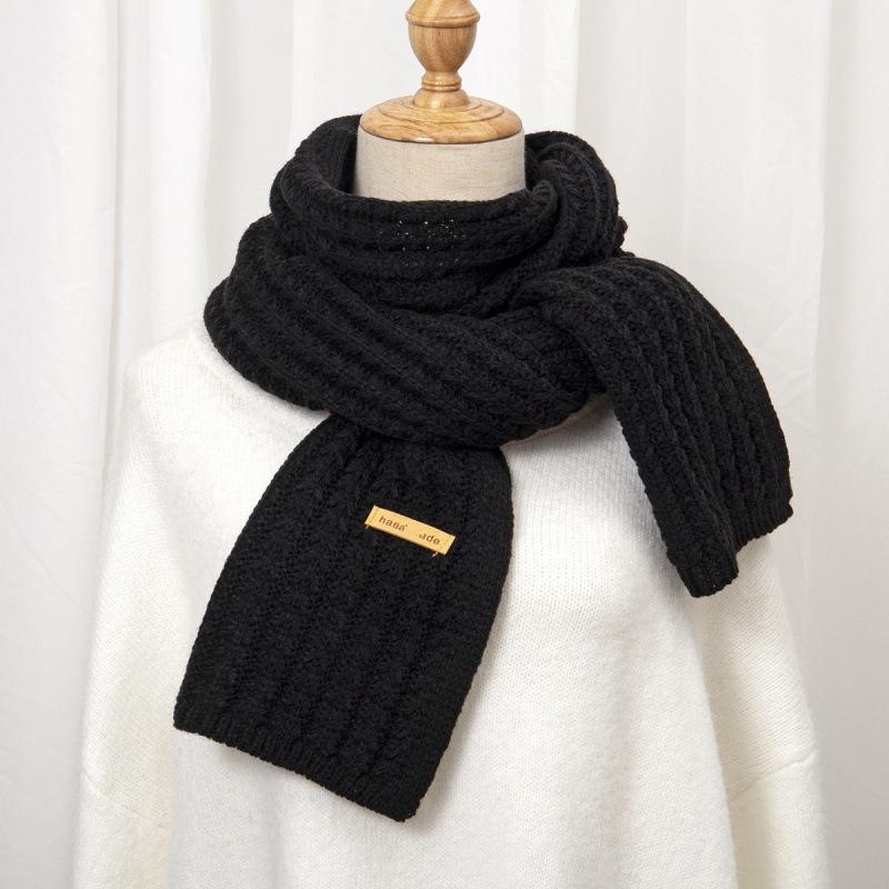 Simple Metal Standard Scarf Winter Soft Waxy Skin-friendly Knitted Scarf Ins Wind Atmosphere Versatile Warm Scarf