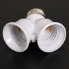 2 In 1 Double E27 Socket Base Extender Splitter Converter Plug Halogen Light Lamp Bulb Holder Copper Contact Adapter