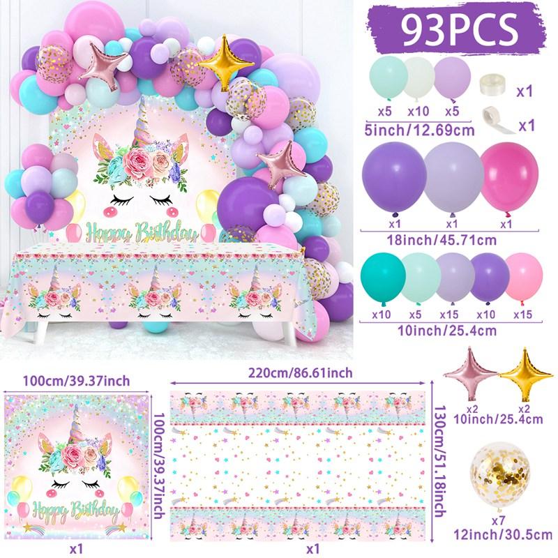 Unicorn Balloon Garland Arch Kit Ballon Unicorn Birthday Party Decoration Kids Gender Reveal Baptism Baby Shower Girl Decor
