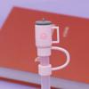 Stanley Water Bottle Silicone Straw Cover with Dust Plug - 10mm Bow Design