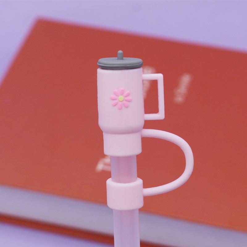 Stanley Water Bottle Silicone Straw Cover with Dust Plug - 10mm Bow Design