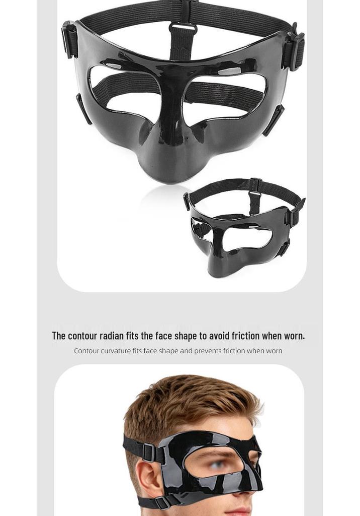 Adjustable Black Sports Nose Protector Shield for Basketball & Football