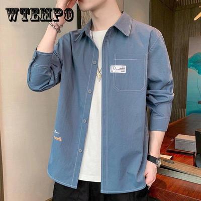 Shirt met lange mouwen Heren Lente Casual Werkshirt Heren Lente- en Herfstshirt