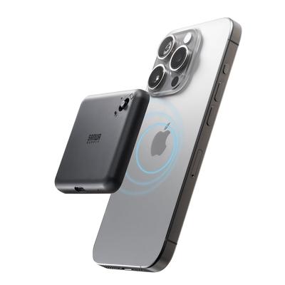 Enregistreur vocal d'enregistrement d'appel direct Sanwa compatible avec MagSafe, montage magnétique, enregistreur IC 16 Go avec anneau magnétique noir