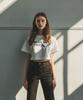 ONEHUNDREDPERCENT FOR WOMAN Ohpxaidaeve Ready To Love Woman Crop Short Sleeve T-Shirt