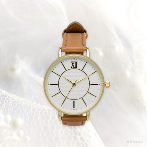 Fieldwork Women's Analog Watch with Leather Strap, Lightweight Brown, Slan ASS180-3