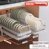 38cm Pull-Out Dish Drying and Storage Rack