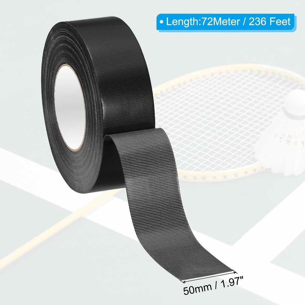 PATIKIL Pickleball Court Tape x 236ft Pickleball Court Marking Kit for Tennis Volleyball Badminton Black 2" Court,