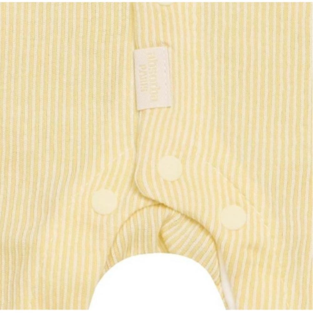 ABSORBA 2 Piece Set 7 Sleeve Romper + Bib  A11106d1 Yellow+pink 