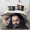 3D Printing Johnny Depp Series Comforter Bedding Set,Duvet Cover Bed Set Quilt Cover Pillowcase,king Queen Size Bedding Set Kids