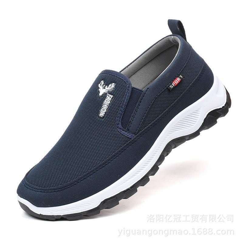 Mountaineering sole canvas shoes spring and autumn single shoes non-slip and wear-resistant one-pedal dad shoes soft sole one canvas shoes