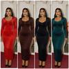 Rochie de seară M10268 Europeană de Lux cu Mânecă Lungă, Croială Slim Fit, cu Detaliu Strasuri Fierbinți