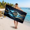 Newcastle United FC Benutzerdefiniertes Strandtuch, Personalisierter Name Textdruck, Fußballlogo Weiches Schnelltrocknendes Handtuch Urlaubsgeschenk