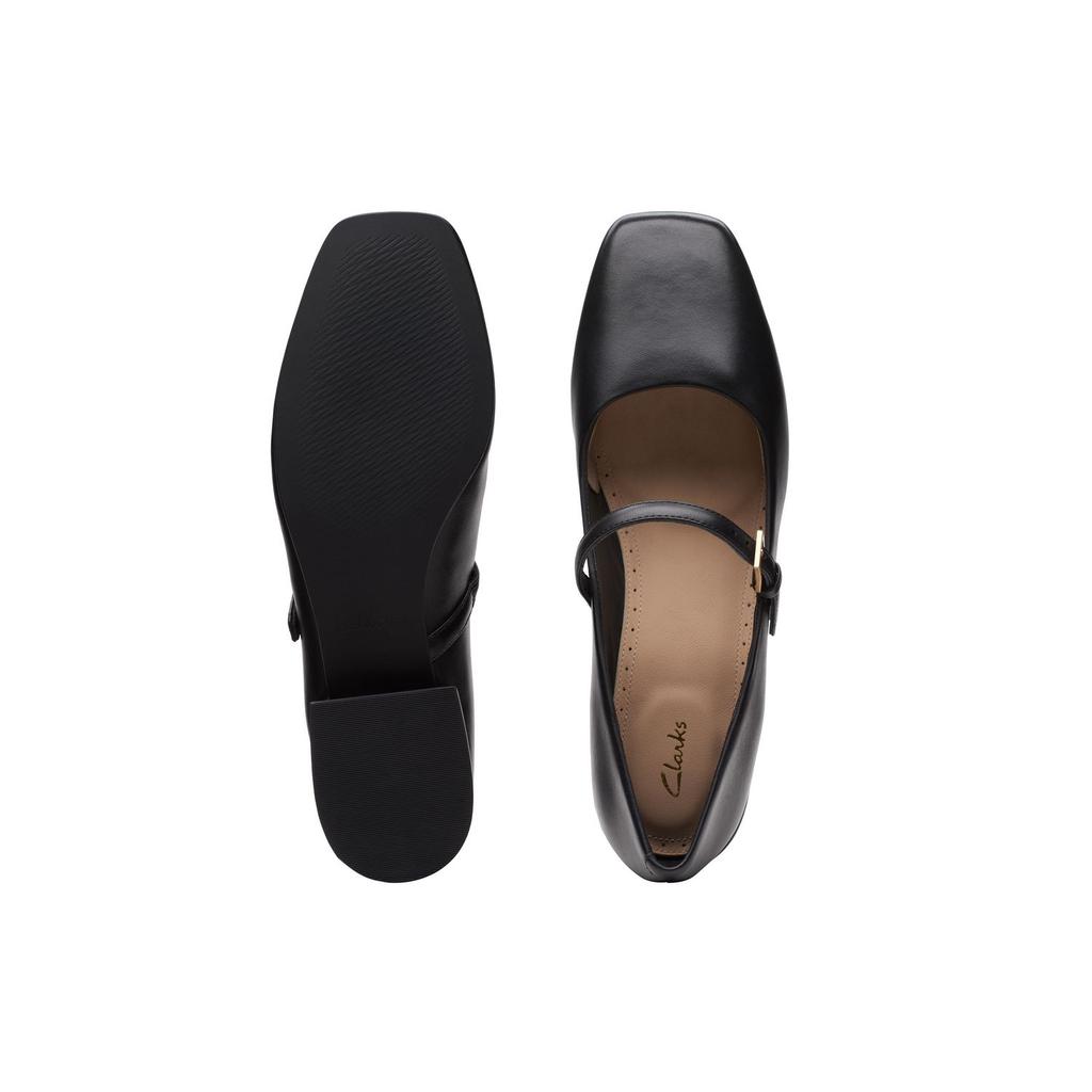 Clarks Sheepskin Comfortable Simple Versatile Chunky Heel Mary Jane Shoes Women shoes 261720584