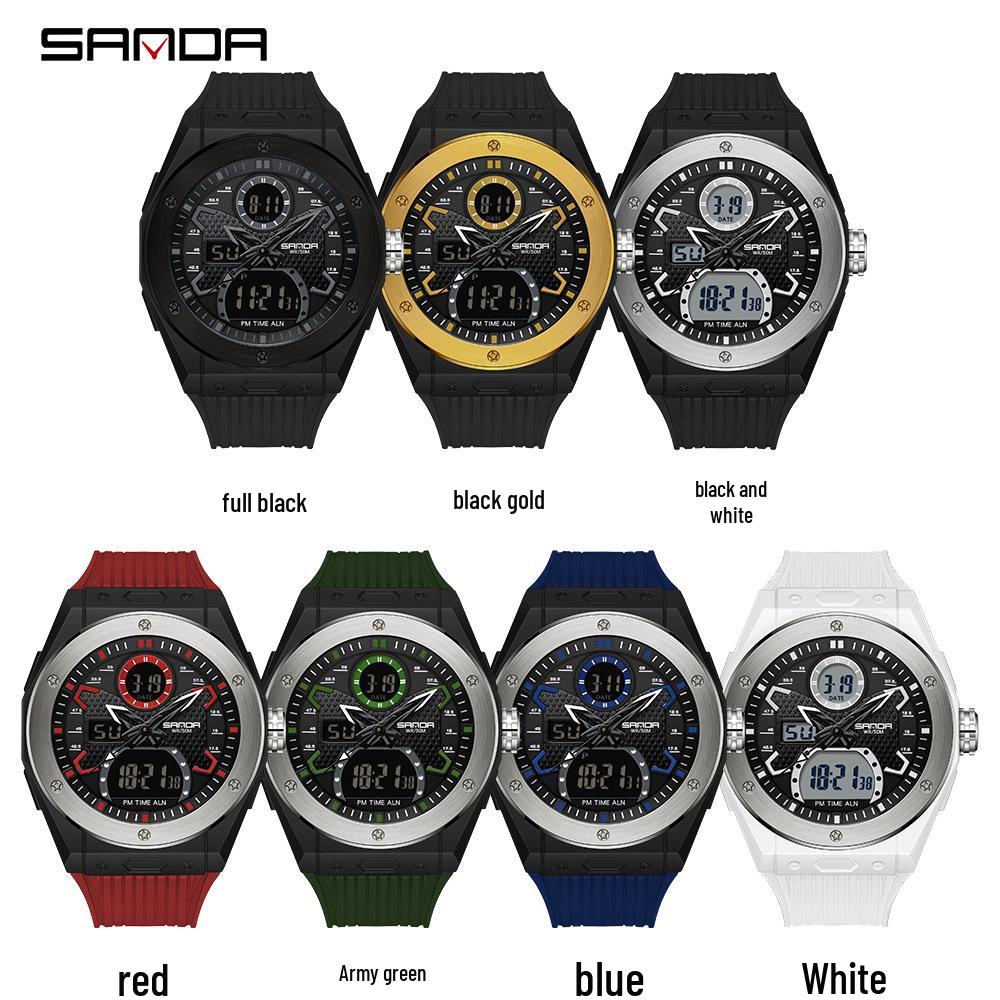 Sanda Youth Multifunctional Waterproof Sports Watch for Students
