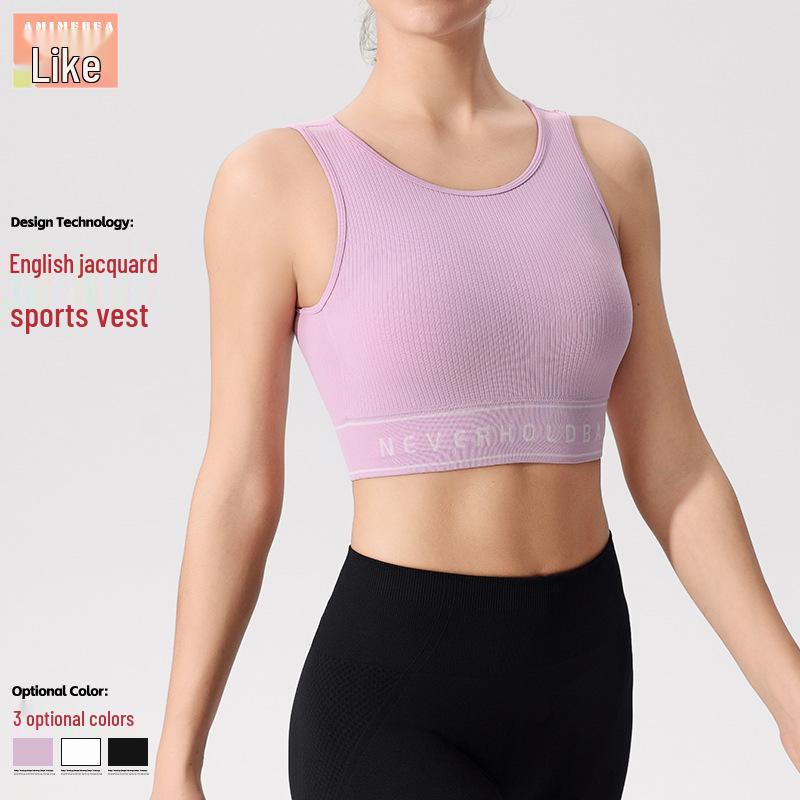 

Shockproof Women s Sports Bra: Integrated Padding, Fixed Cup, Ideal for Running, Training, and Yoga. Small фіолетовий