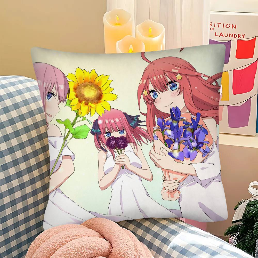 pc The Quintessential Quintuplets Pillow Case Fashion Square Pillowcase Bedroom Sofa Room Ins Decoration Leisure