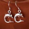 Charms 925 Sterling Silver Little Dolphin Drop Earrings for Women Fashion Party Wedding Jewelry Christmas Gifts