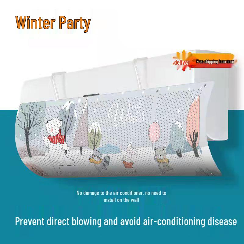 

Универсальный настенный дефлектор для кондиционера и барьер для холодного воздуха 95 x 35 cm