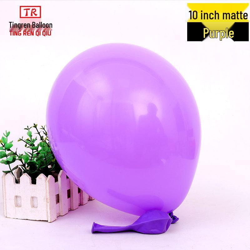 10-inch Wedding Celebration Matte Balloons - Pack of 1.8g Round Latex for Party Decorations & Arrangements.