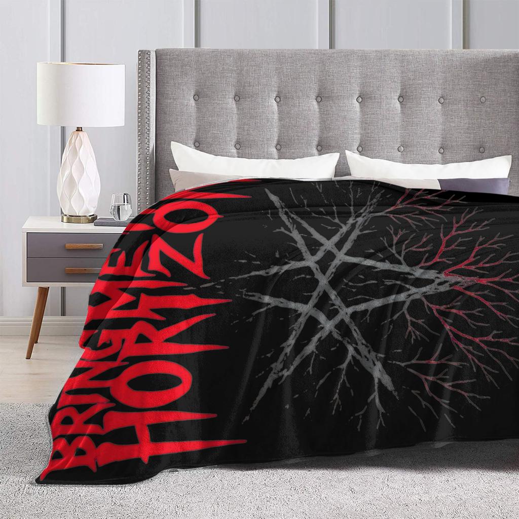 BMTH Bring Me The Horizon Soft Blankets British Rock Band Plush Throw Blanket Fluffy Outdoor Flannel Bedspread Sofa Bed Cover
