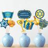Blulu Hanukkah Decorations Banner Pre-assembled Chanukah Garland Happy Hanukkah Banner Backdrop Props for Home Indoor Holiday Party Decor Supplies