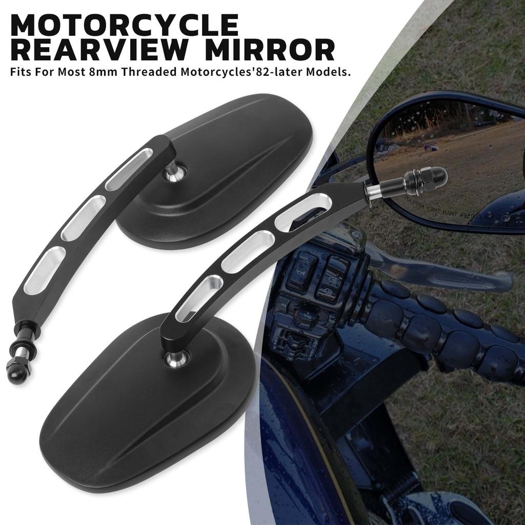 Universal Motorcycle Adjustable 8mm Rear View Rearview Side Mirrors Left Right For Harley Honda Yamaha