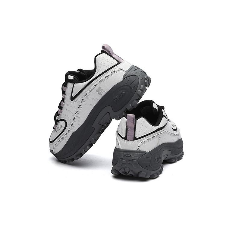 Fila Fashion Sneakers Athletic Casual Shock Absorbing Durable Low Top Dad Shoes Women Sneakers Gray Black F12W144136FNB