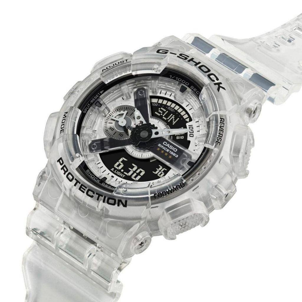 Casio G-Shock 40. výročí Série Clear Skeleton, GMA-S114RX-7AJR, Průhledné hodinky řady S, Voděodolné do 20 ATM, Odolné proti nárazu, Zcela nové