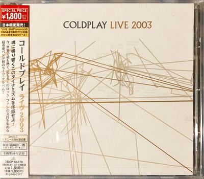 CD COLDPLAY  Live 2003 TOCP66270 EMI 2003 Japan Rock Used
