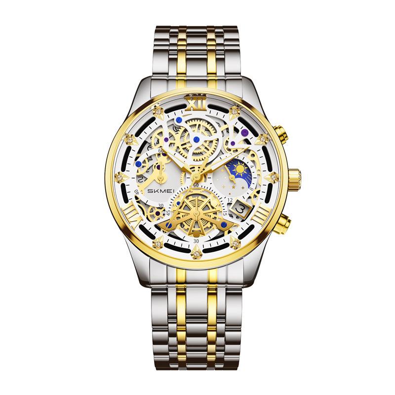 Skmei Luxury High Quality Man Watch Waterproof Luminous Chronograph Date Men Wristwatch Stainless Steel Quartz Men's Watches