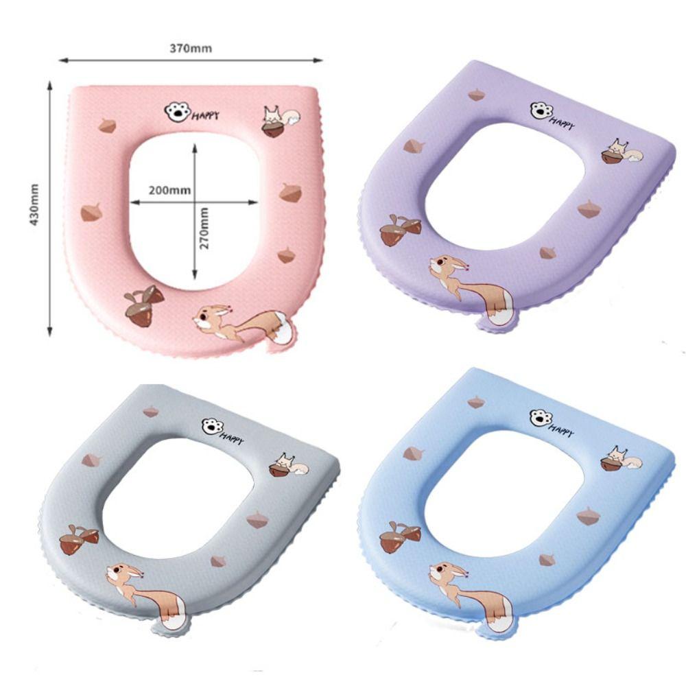 Waterproof Cute Toilet Seat Cover Cartoon Closestool Mat Universal Toilet Pad  Household