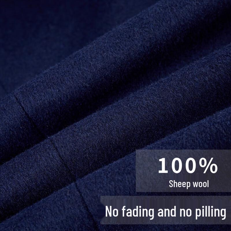 Unisex 100% Wool Mid-Length Business Coat