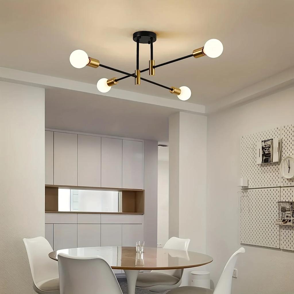Modern Industrial Pendant Light,Without Bulb,for Living Room,Dining Room,Bedroom,Kitchen,Cafe,Black Led Lights for Room Joyinled