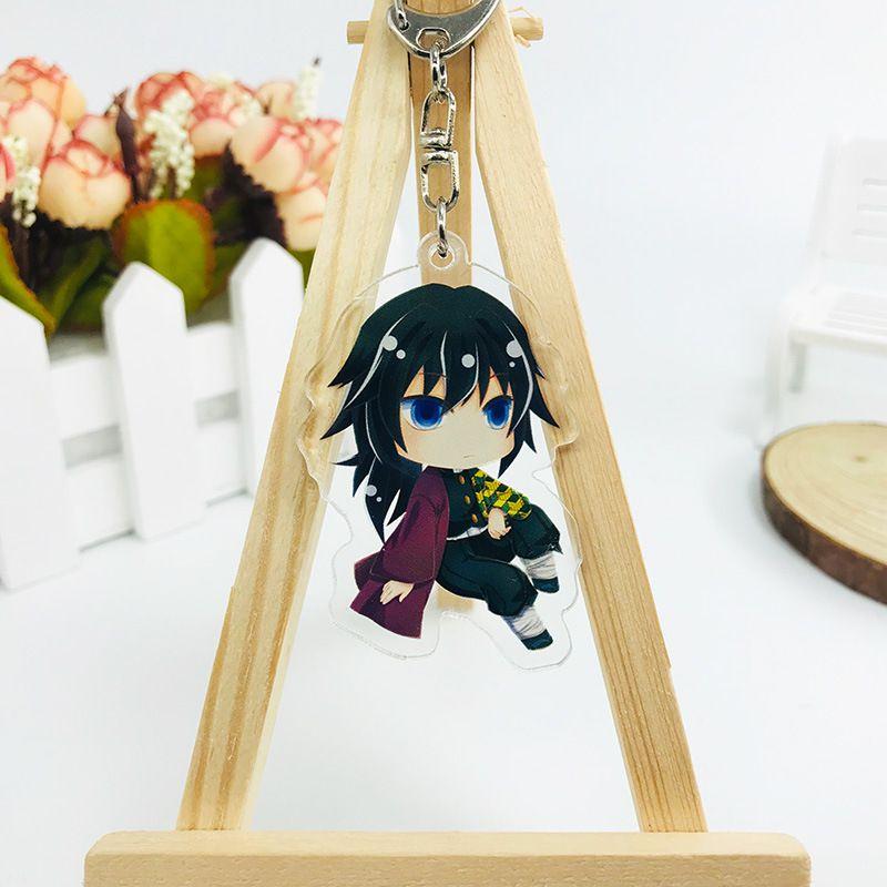 Demon Slayer Kimetsu No Yaiba Anime Laser Printed Hd Acrylic Pendant Keychain For Kids