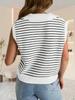 Women's V Neck Cap Sleeve Knit Sweater Vest Summer Sleeveless Pullover Top