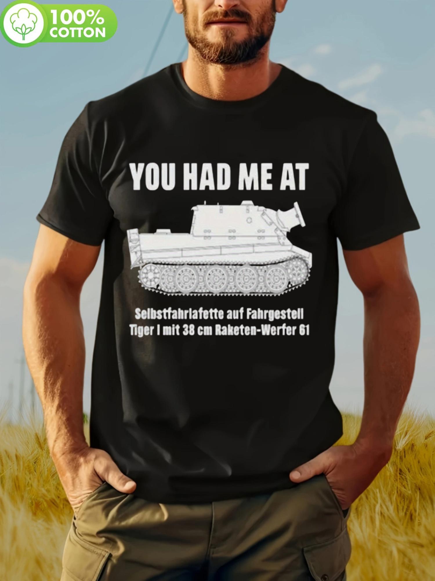 Tiger Graphic Tshirt - You Had Me at Selbstfahrlafette De... M