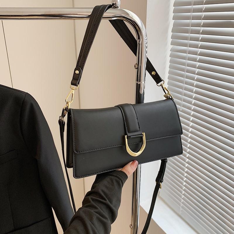 

Сумка премиум-текстуры женская новая модная нишевая на одно плечо, подмышку, кроссбоди, маленькая квадратная сумка чёрный