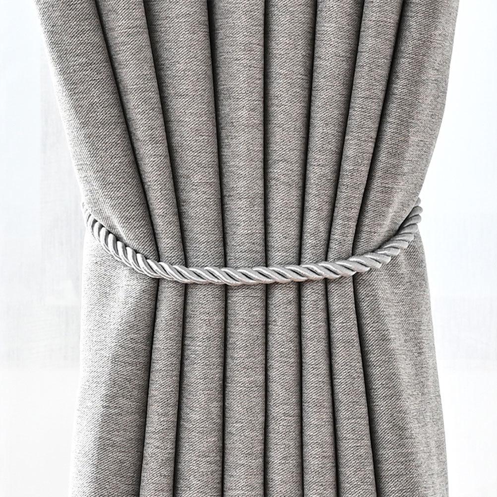 4Pcs Rustic Curtain Fasteners Strong Wearability for Living Room Dining Room Bathrooms Decorative Belts Rope Curtain Tiebacks