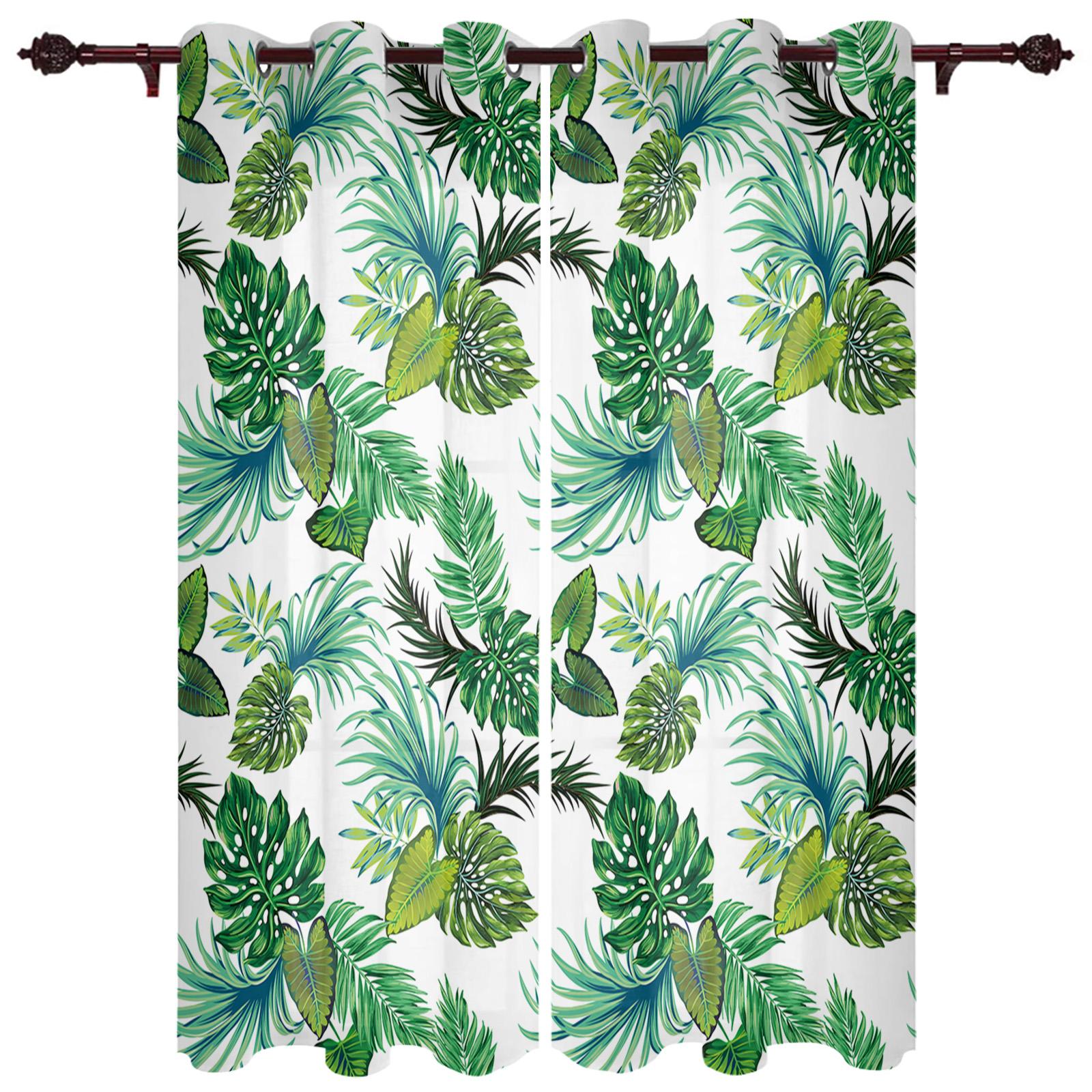 Летние зеленые тропические растения с пальмовыми листьями — фото 13