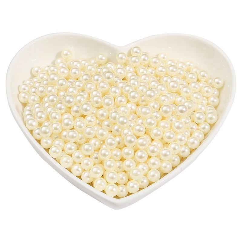 3-10Mm Non-Porous Abs Color Imitation Pearl Loose Beads Diy Handmade Drop Glue Filling Accessories Material Decorative Accessories