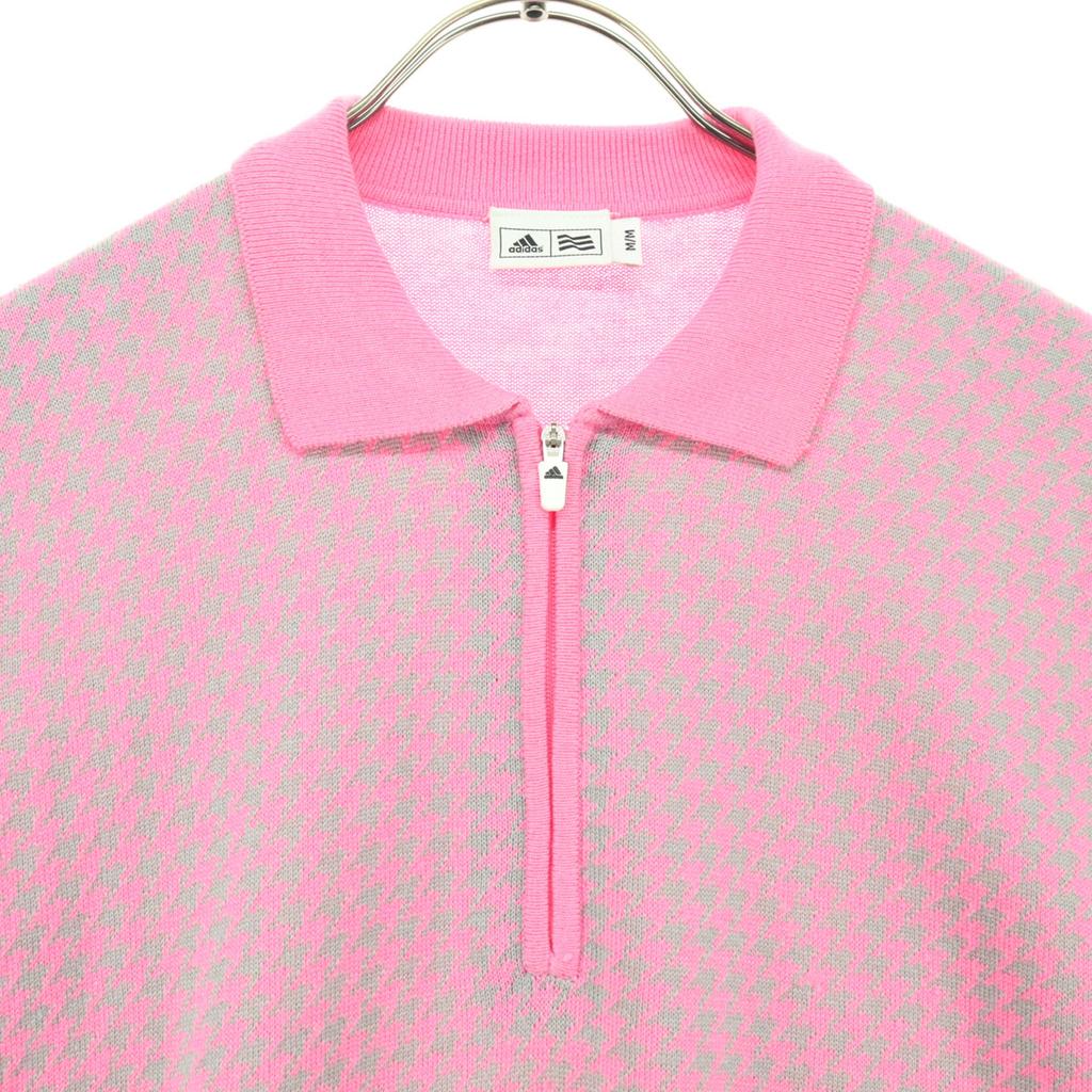 Beauty Products Adidas Staggered Pattern Golf Short Sleeve Half Zip Polo Shirt Women Used