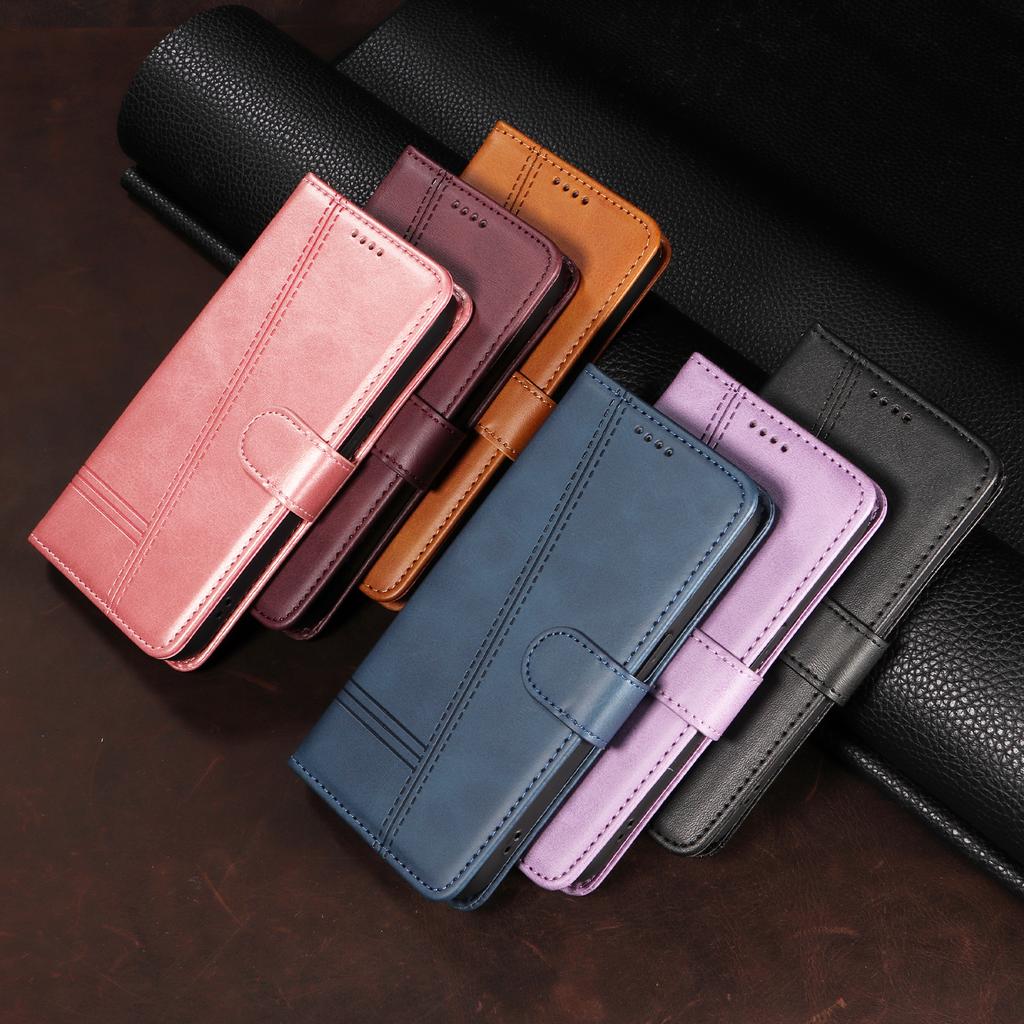 Embossed Lines Cards Solt Wallet Book Leather Case For Moto Edge 40 NEO G32 G54 G84 G04 G24 G14 E40 E30 E20 Flip Stand Cover